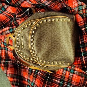Michael kors studded backpack purse